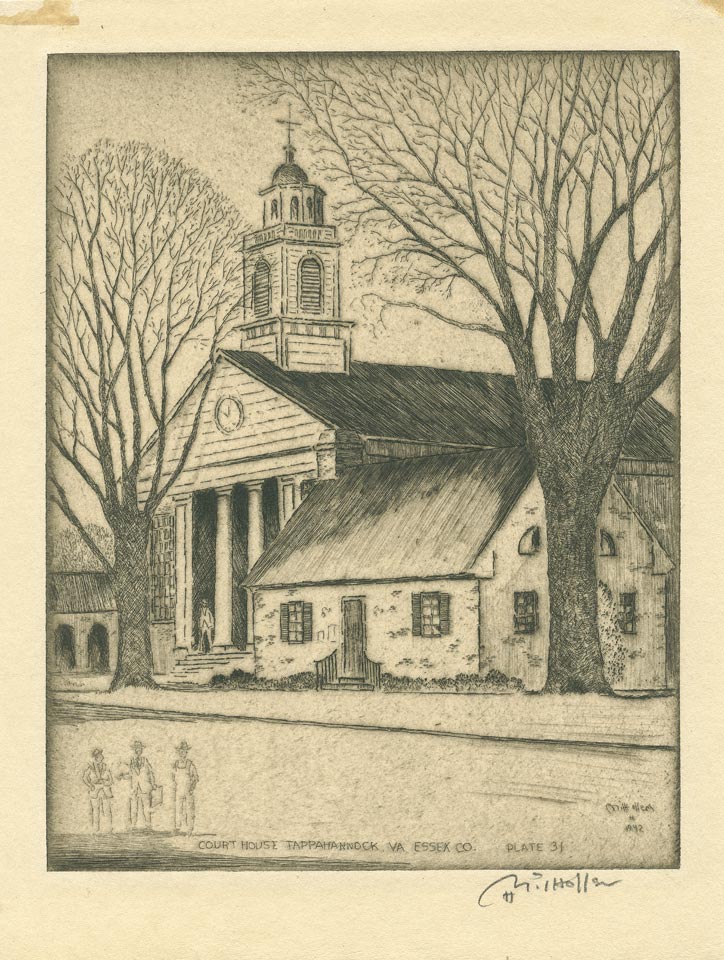C1:068 H. D. Milhollen Virginia Courthouse Etching and Photograph Collection