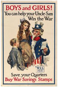 Boys and girls! you can help your Uncle Sam win the war